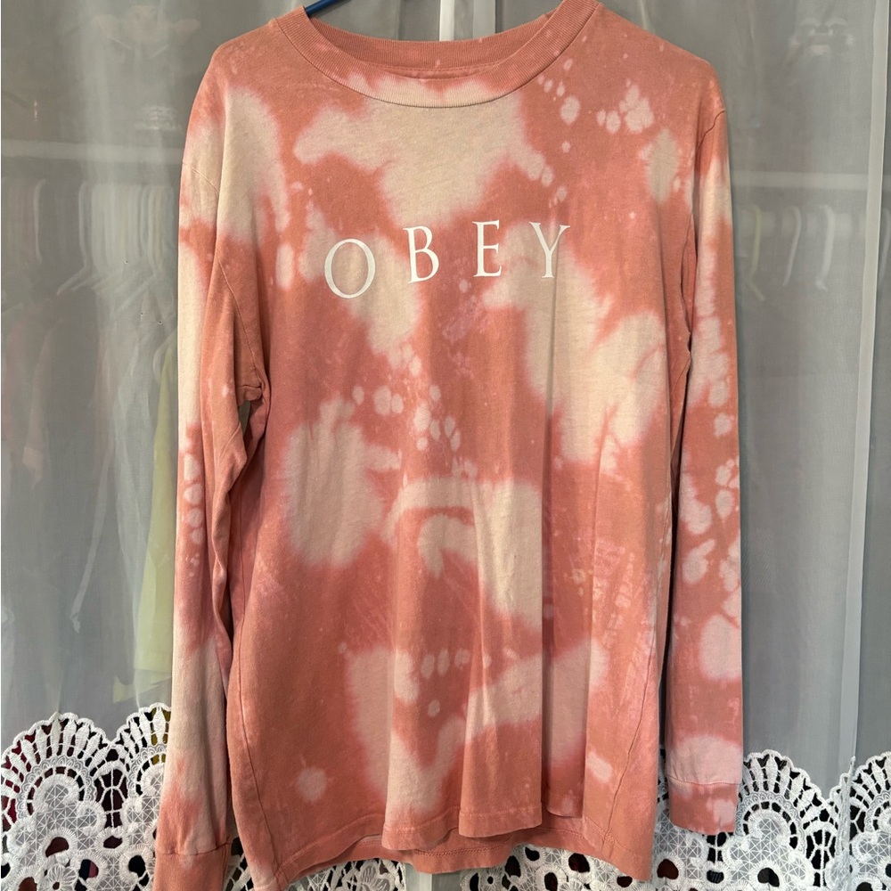 Obey Peach Tie-Dye Tee